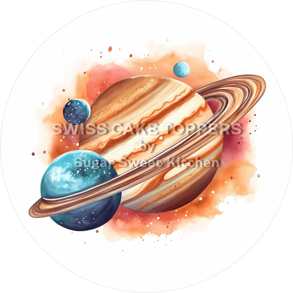Toller Planeten-Tortenaufleger5 - personalisierbar - Fondant- Torten- & Cupcakeaufleger Sugar Sweet Kitchen