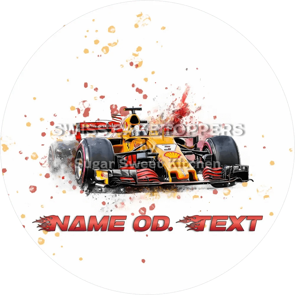 Toller Racing-Tortenaufleger2 mit Name od. Text - Fondant- Torten- & Cupcakeaufleger Sugar Sweet Kitchen