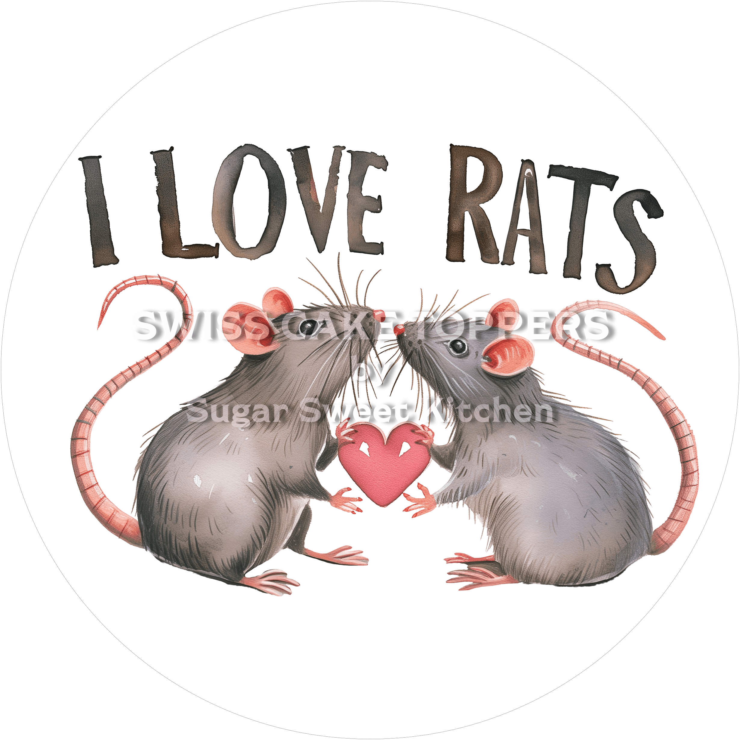 Toller Ratten-Tortenaufleger2 - personalisierbar - Fondant- Torten- & Cupcakeaufleger Sugar Sweet Kitchen