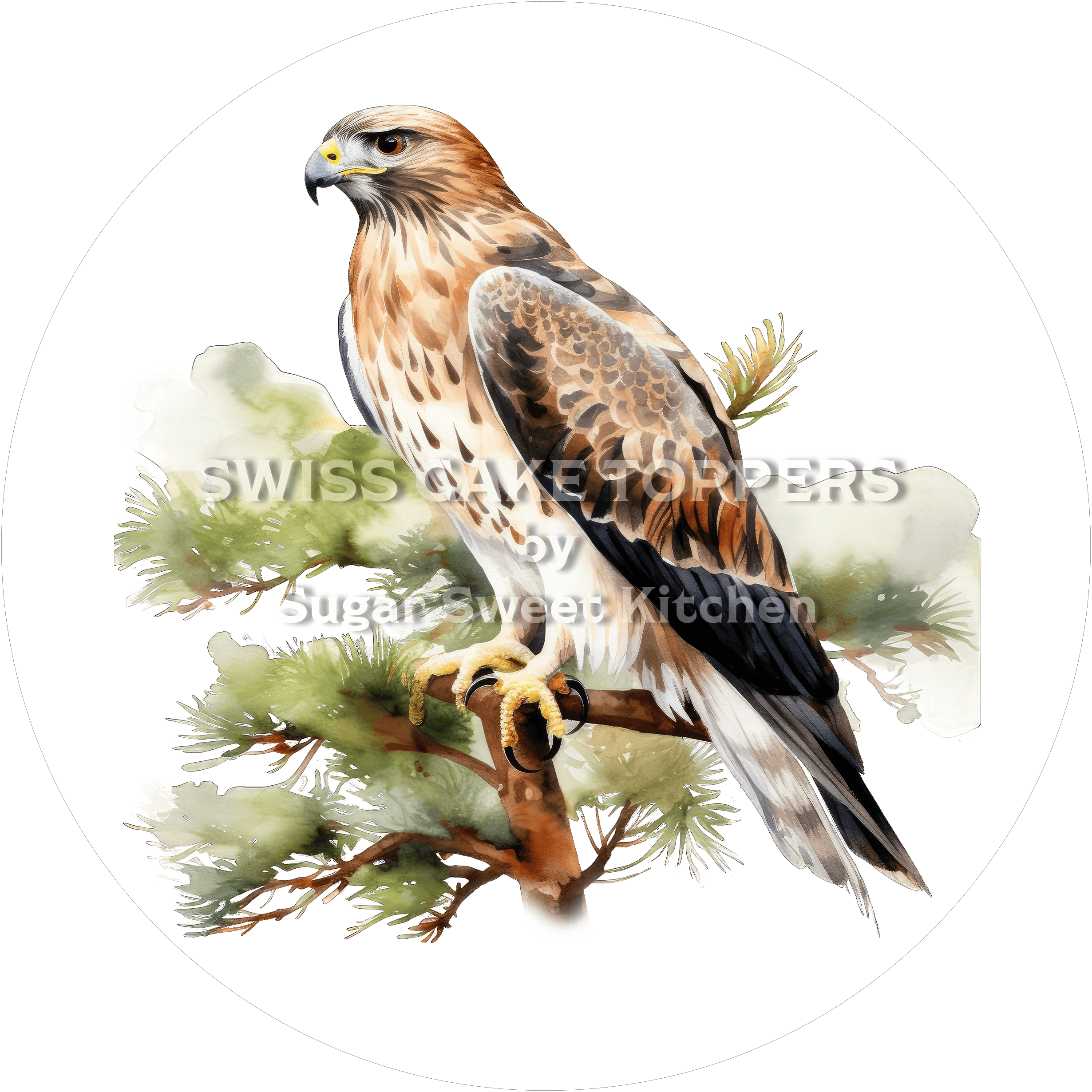 Toller Raubvogel-Tortenaufleger13 - personalisierbar - Fondant- Torten- & Cupcakeaufleger Sugar Sweet Kitchen