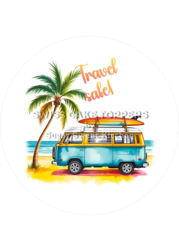 Toller Reise1-Tortenaufleger - personalisierbar - Fondant- Torten- & Cupcakeaufleger Sugar Sweet Kitchen