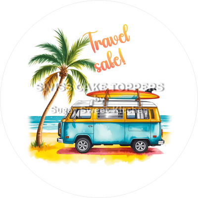 Toller Reise1-Tortenaufleger - personalisierbar