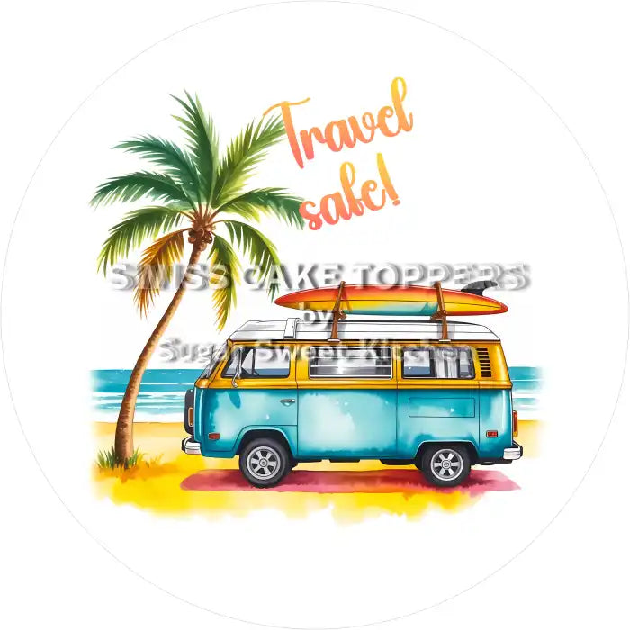 Toller Reise1-Tortenaufleger - personalisierbar - Fondant- Torten- & Cupcakeaufleger Sugar Sweet Kitchen
