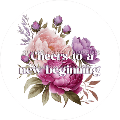 Toller Scheidungs-Tortenaufleger - Flower9 - personalisierbar