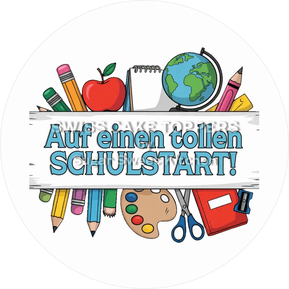 Toller Schulstart-Tortenaufleger4 - personalisierbar - Fondant- Torten- & Cupcakeaufleger Sugar Sweet Kitchen
