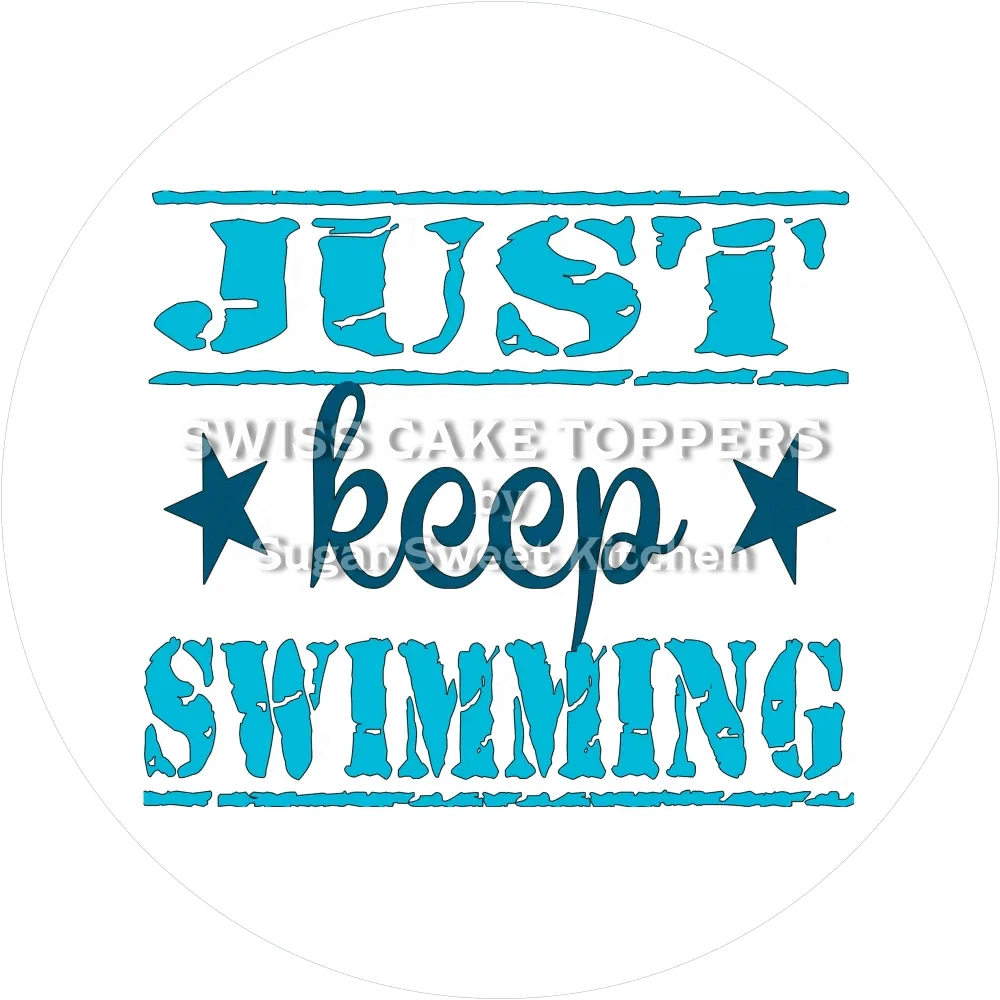 Toller Schwimmer-Tortenaufleger3 - personalisierbar - Fondant- Torten- & Cupcakeaufleger Sugar Sweet Kitchen