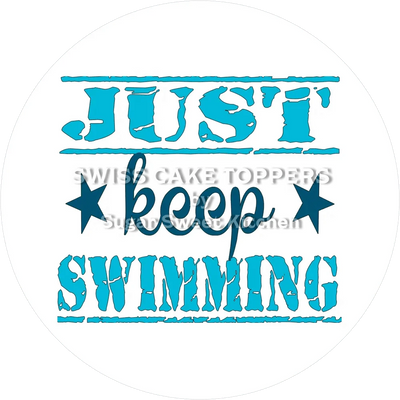 Toller Schwimmer-Tortenaufleger3 -  personalisierbar