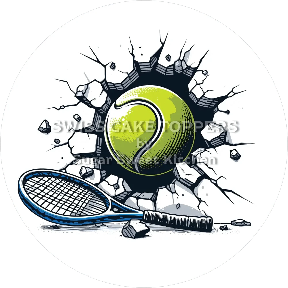 Toller Tennis-Tortenaufleger2 - personalisierbar - Fondant- Torten- & Cupcakeaufleger Sugar Sweet Kitchen