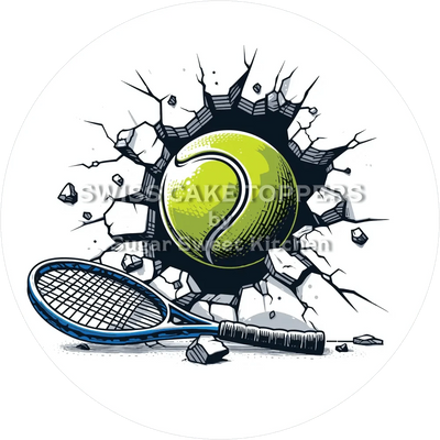 Toller Tennis-Tortenaufleger2 - personalisierbar