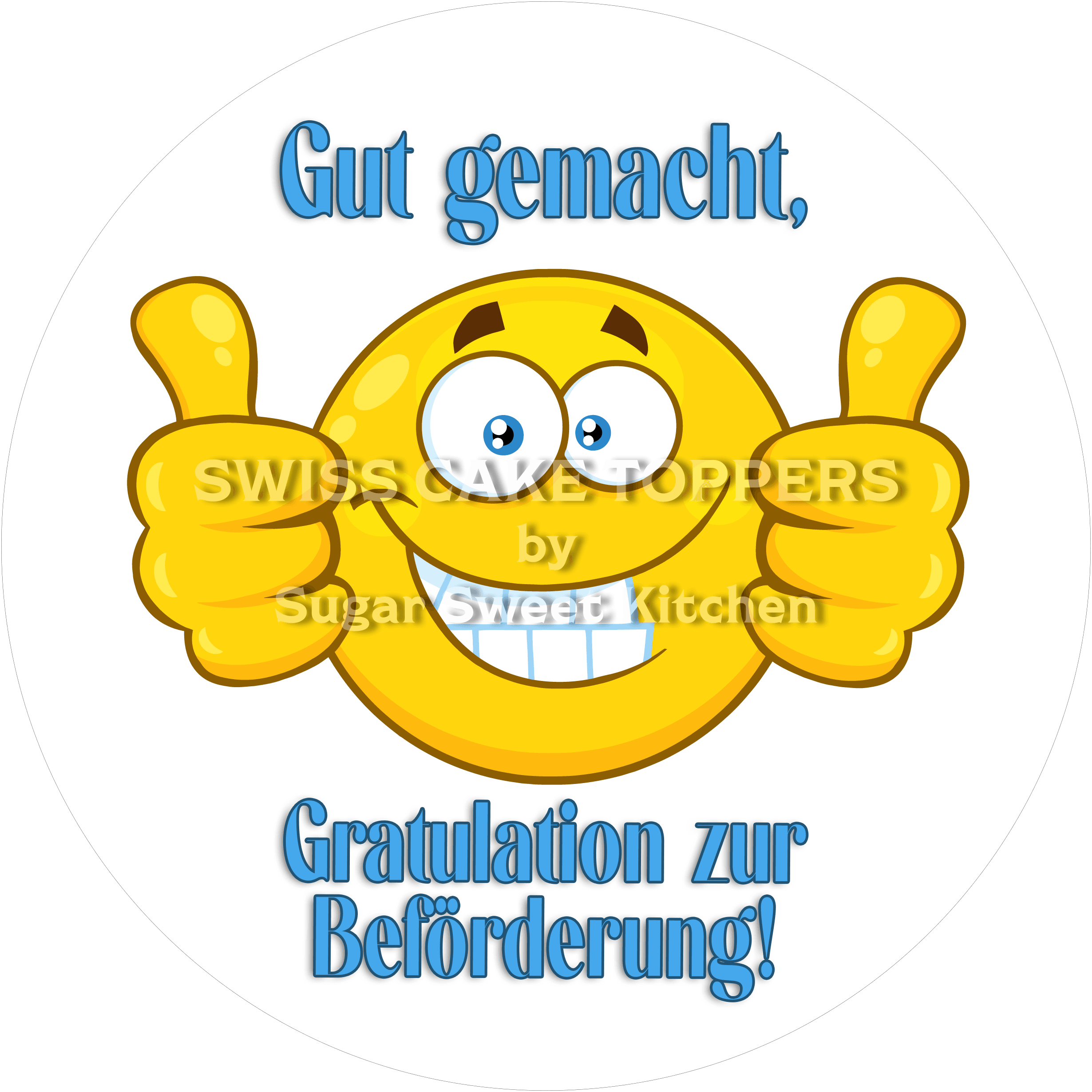 Toller Tortenaufleger für berufliche Meilensteine - personalisierbar - Fondant- Torten- & Cupcakeaufleger Sugar Sweet