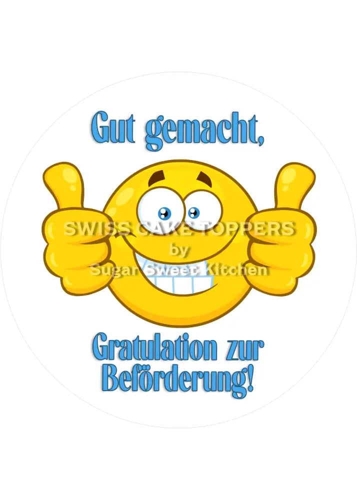 Toller Tortenaufleger für berufliche Meilensteine - personalisierbar - Fondant- Torten- & Cupcakeaufleger Sugar Sweet