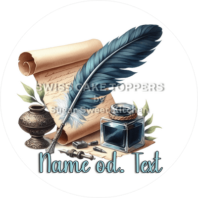 Toller Tortenaufleger für Schriftsteller mit Namen od. Text