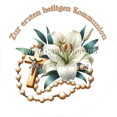 Toller Tortenaufleger Kommunion6 - personalisierbar