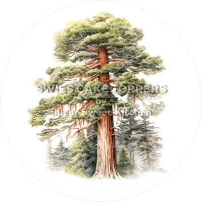 Toller Tortenaufleger mit Bäumen2 - personalisierbar