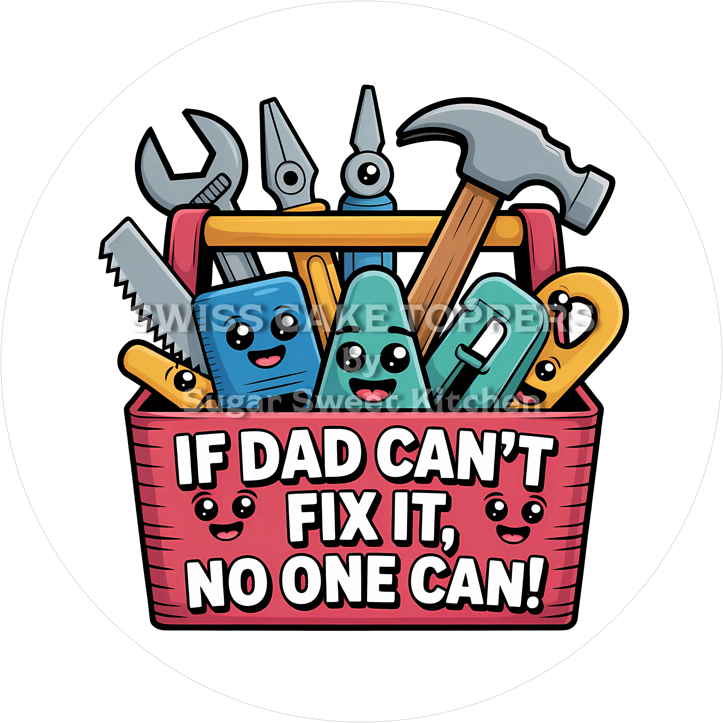 Toller Tortenaufleger zum Vatertag - personalisierbar - Fondant- Torten- & Cupcakeaufleger Sugar Sweet Kitchen