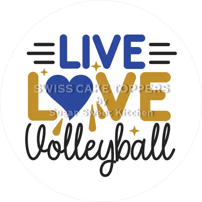 Toller Volleyball-Tortenaufleger5 - personalisierbar - Fondant- Torten- & Cupcakeaufleger Sugar Sweet Kitchen