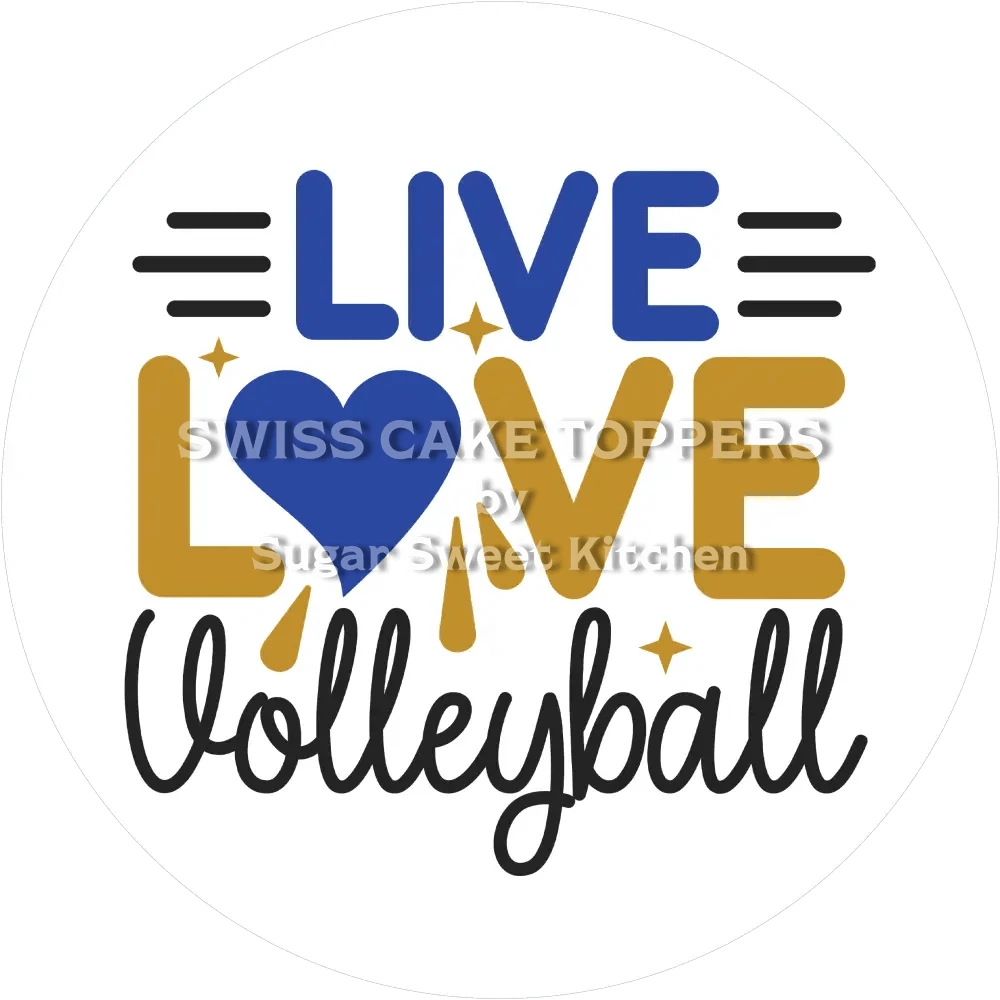 Toller Volleyball-Tortenaufleger5 - personalisierbar - Fondant- Torten- & Cupcakeaufleger Sugar Sweet Kitchen