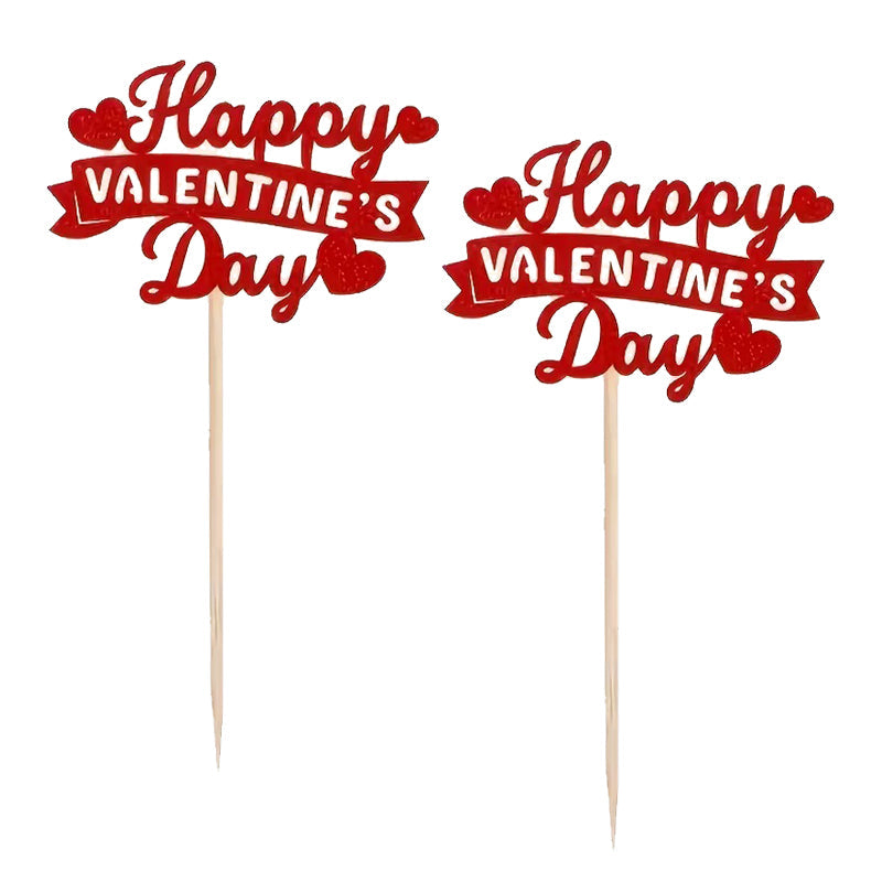 Cupcake Topper Valentinstag / 6Stk. - Dekorationen nicht essbar Sugar Sweet Kitchen