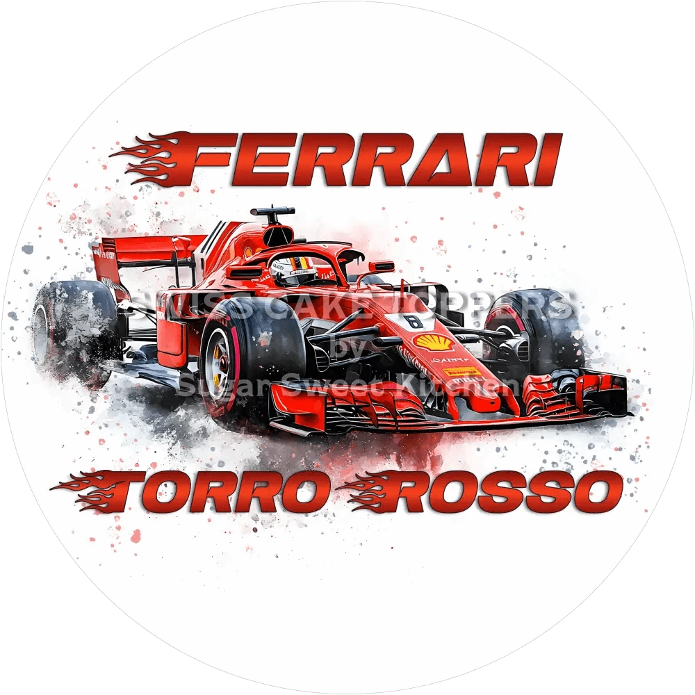 Torro Rosso-Tortenaufleger4 - personalisierbar - Fondant- Torten- & Cupcakeaufleger Sugar Sweet Kitchen