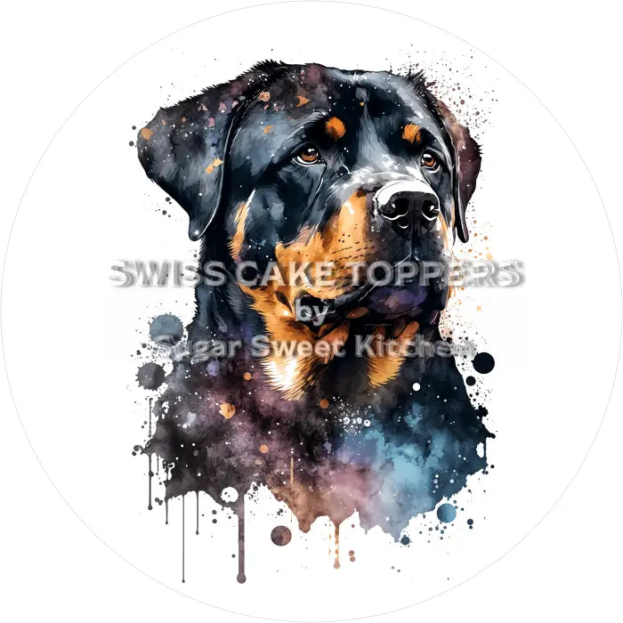 Torteanufleger Hund 08 - essbar & personalisierbar - Fondant- Torten- Cupcakeaufleger Sugar Sweet Kitchen