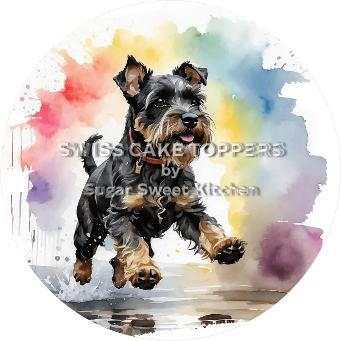 Torteanufleger Hund 17 - essbar & personalisierbar - Fondant- Torten- Cupcakeaufleger Sugar Sweet Kitchen