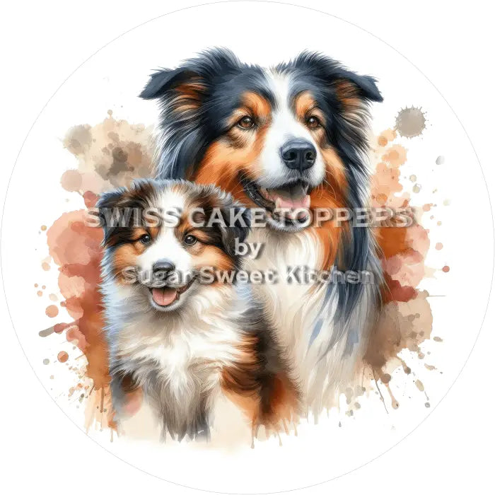 Torteanufleger Hund 19 - essbar & personalisierbar - Fondant- Torten- Cupcakeaufleger Sugar Sweet Kitchen