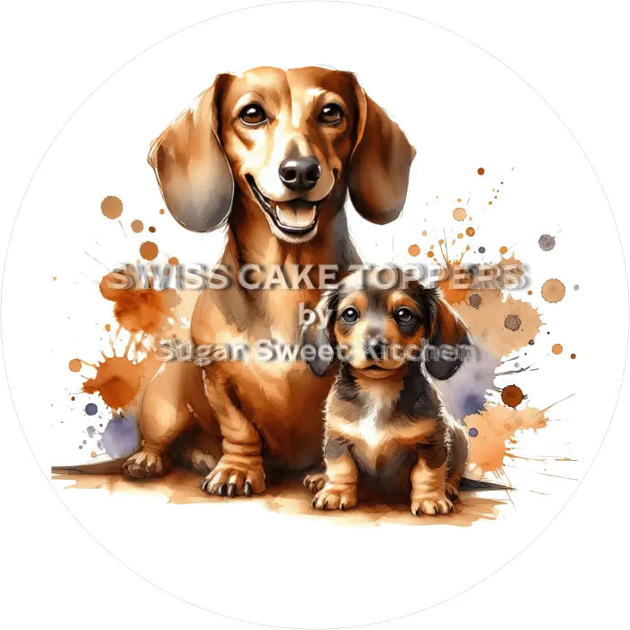 Torteanufleger Hunde 20 - essbar & personalisierbar - Fondant- Torten- Cupcakeaufleger Sugar Sweet Kitchen