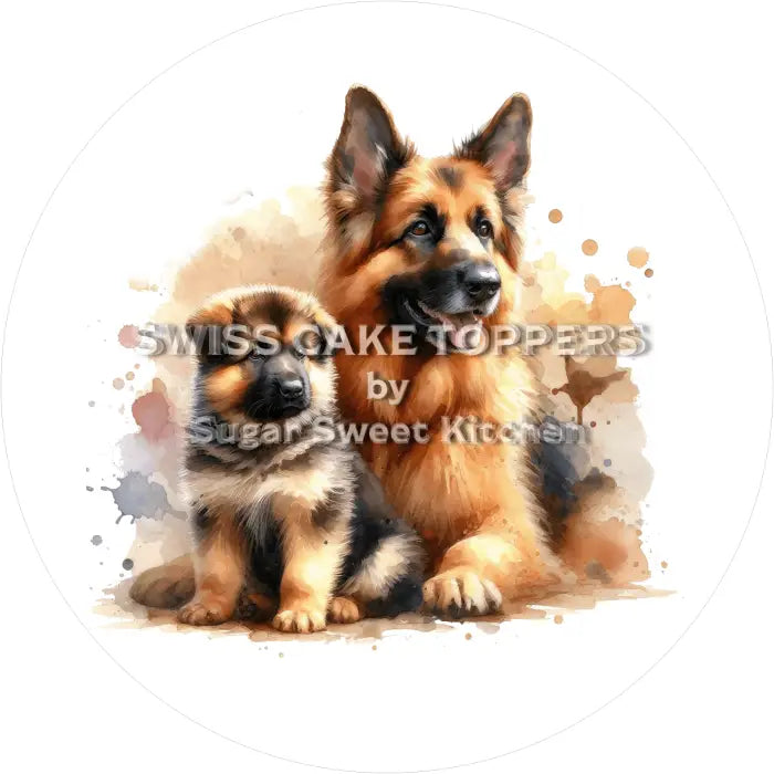 Torteanufleger Hunde 21 - essbar & personalisierbar - Fondant- Torten- Cupcakeaufleger Sugar Sweet Kitchen