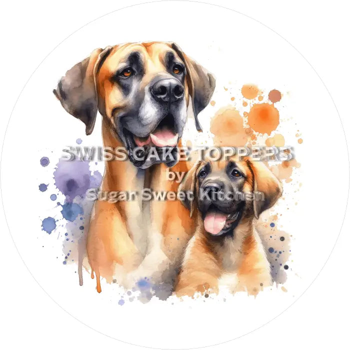 Torteanufleger Hunde 22 - essbar & personalisierbar - Fondant- Torten- Cupcakeaufleger Sugar Sweet Kitchen