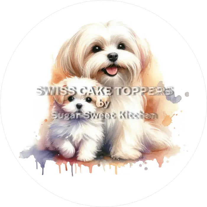 Torteanufleger Hunde 23 - essbar & personalisierbar - Fondant- Torten- Cupcakeaufleger Sugar Sweet Kitchen