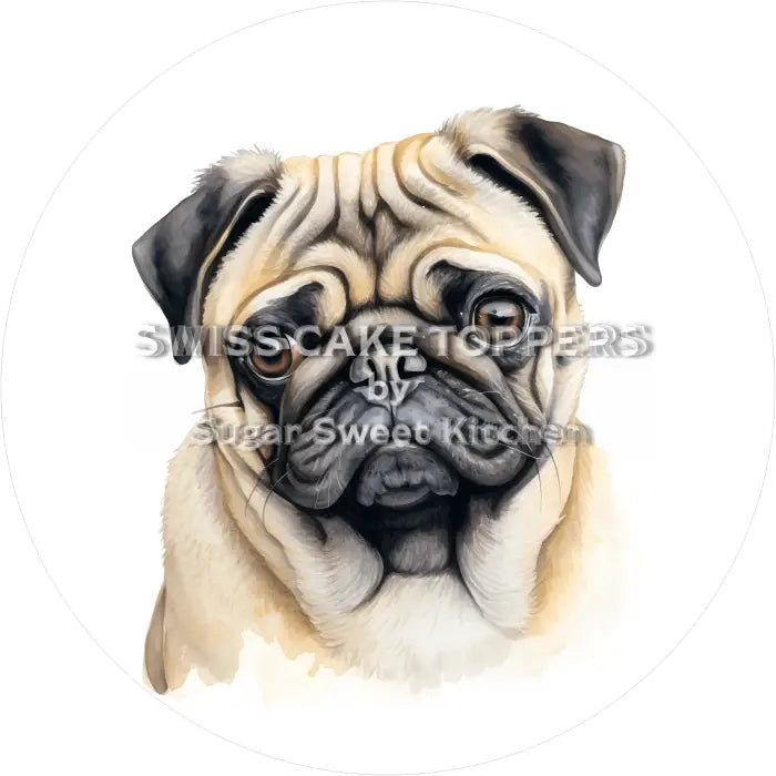 Torteanufleger Hunde 24 - essbar & personalisierbar - Fondant- Torten- Cupcakeaufleger Sugar Sweet Kitchen