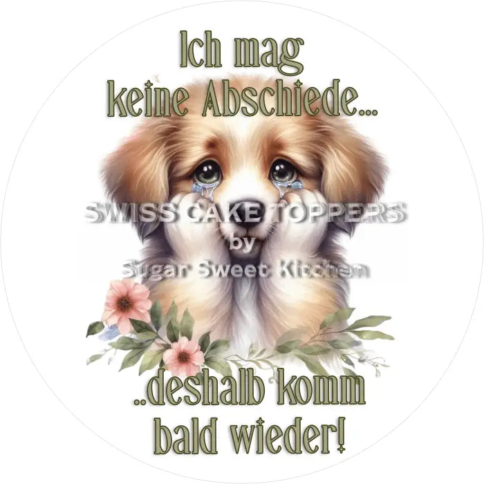 Tortenaufleger Abschied 12 - essbar & personalisierbar - Fondant- Torten- Cupcakeaufleger Sugar Sweet Kitchen