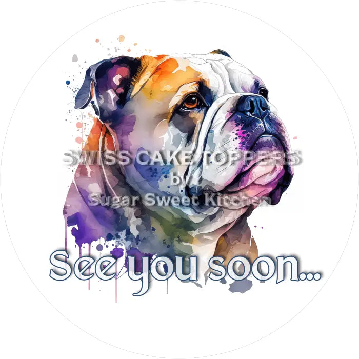 Tortenaufleger Abschied Hund 02 - essbar & personalisierbar - Fondant- Torten- Cupcakeaufleger Sugar Sweet Kitchen