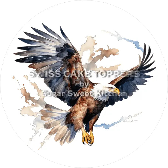 Tortenaufleger Adler 19 - essbar & personalisierbar - Fondant- Torten- Cupcakeaufleger Sugar Sweet Kitchen