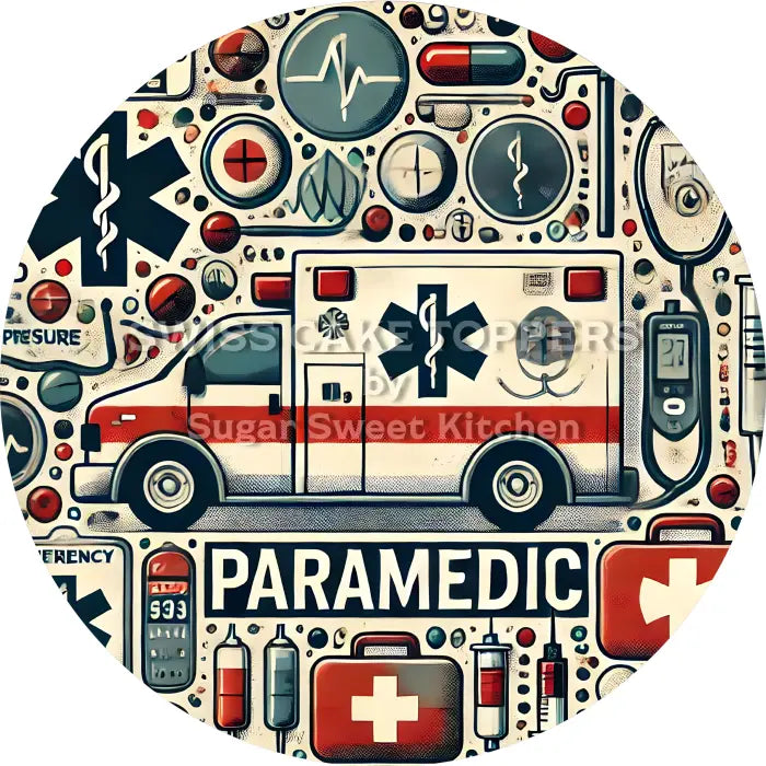 Tortenaufleger Ambulanz 10 - essbar & personalisierbar - Fondant- Torten- Cupcakeaufleger Sugar Sweet Kitchen