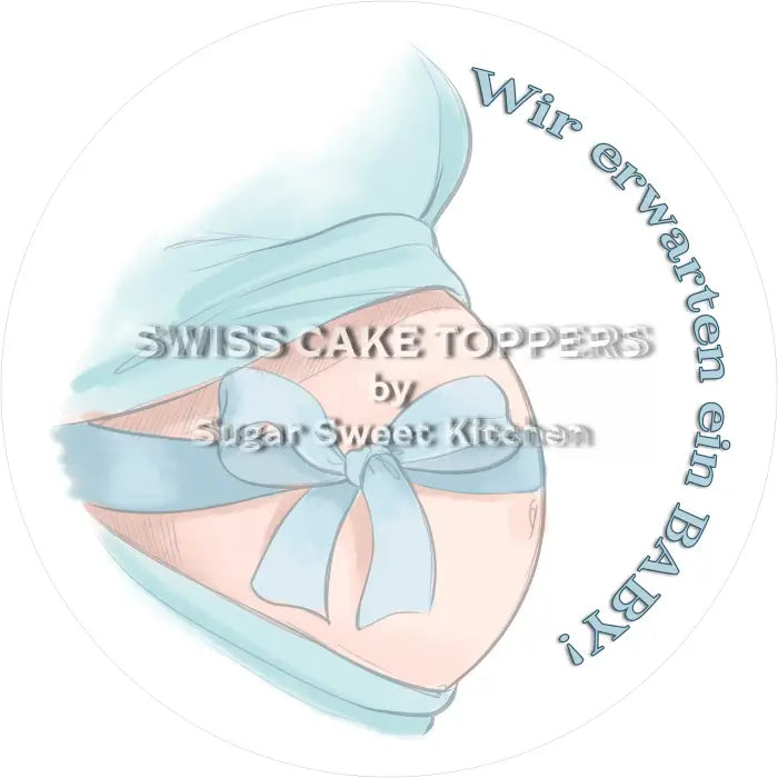 Tortenaufleger Baby News 03 - essbar & personalisierbar - Fondant- Torten- Cupcakeaufleger Sugar Sweet Kitchen