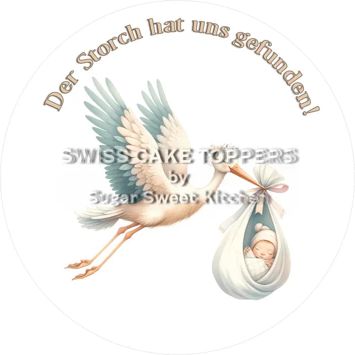 Tortenaufleger Baby News 05 - essbar & personalisierbar - Fondant- Torten- Cupcakeaufleger Sugar Sweet Kitchen