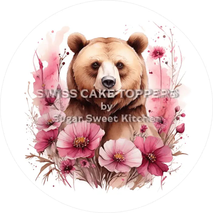 Tortenaufleger Bär 01 - essbar & personalisierbar - Fondant- Torten- Cupcakeaufleger Sugar Sweet Kitchen