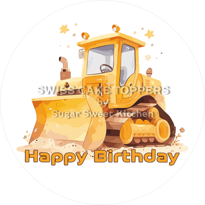 Tortenaufleger Bagger1 - personalisierbar