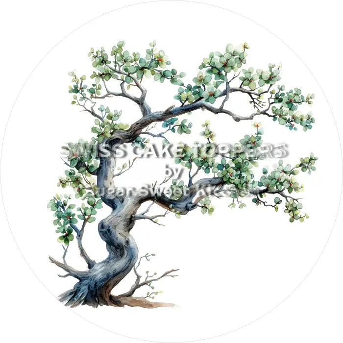 Tortenaufleger Baum Natur 01 - essbar & personalisierbar - Fondant- Torten- Cupcakeaufleger Sugar Sweet Kitchen