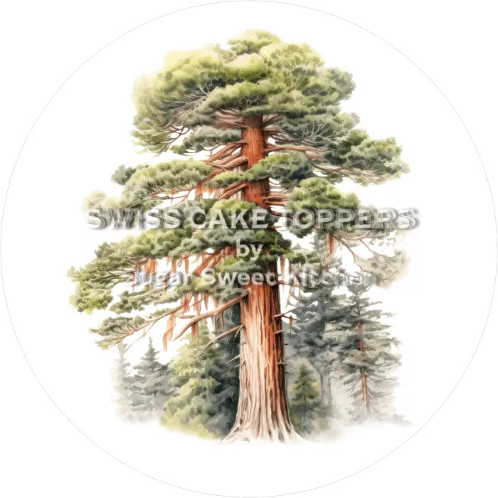 Tortenaufleger Baum Natur 02 - essbar & personalisierbar - Fondant- Torten- Cupcakeaufleger Sugar Sweet Kitchen