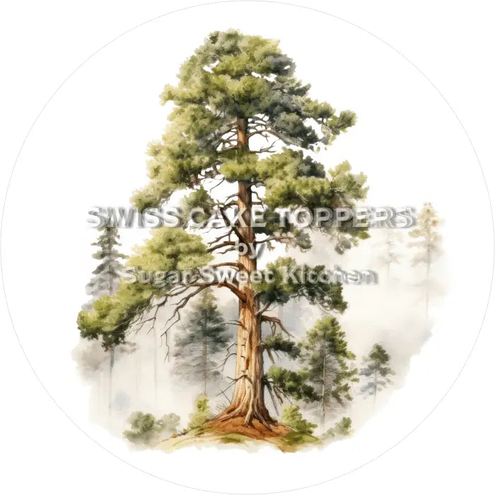 Tortenaufleger Baum Natur 06 - essbar & personalisierbar - Fondant- Torten- Cupcakeaufleger Sugar Sweet Kitchen