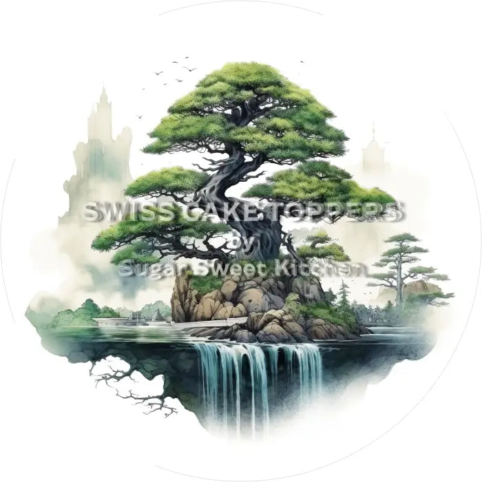 Tortenaufleger Baum Natur 07 - essbar & personalisierbar - Fondant- Torten- Cupcakeaufleger Sugar Sweet Kitchen
