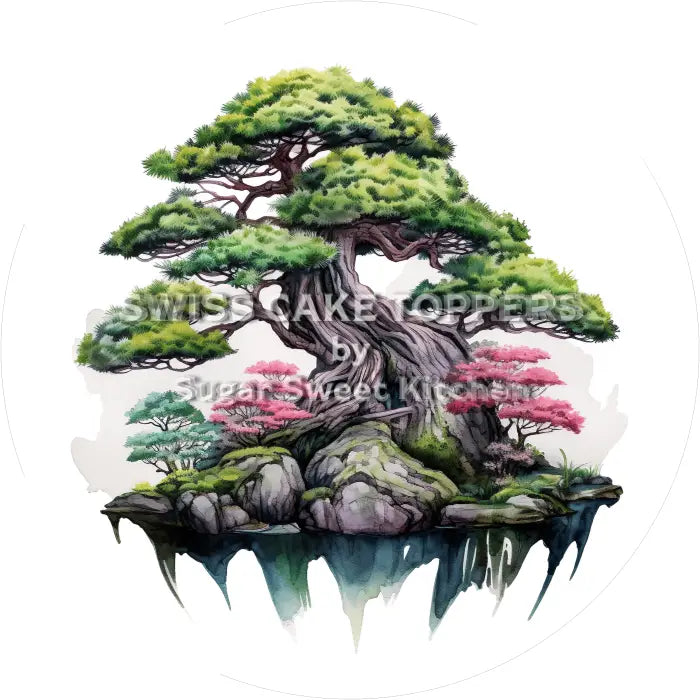 Tortenaufleger Baum Natur 08 - essbar & personalisierbar - Fondant- Torten- Cupcakeaufleger Sugar Sweet Kitchen