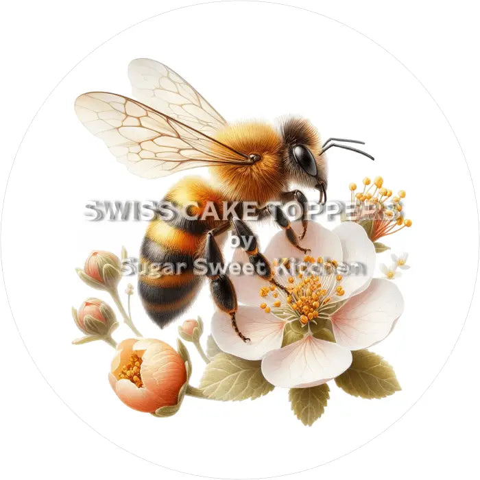 Tortenaufleger Bienen 03 - essbar & personalisierbar - Fondant- Torten- Cupcakeaufleger Sugar Sweet Kitchen