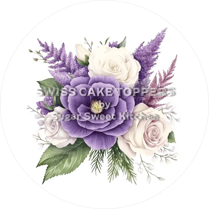 Tortenaufleger Blumen 11 - essbar & personalisierbar - Fondant- Torten- Cupcakeaufleger Sugar Sweet Kitchen