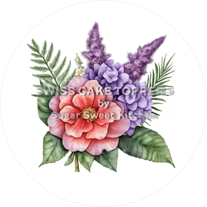 Tortenaufleger Blumen 13 - essbar & personalisierbar - Fondant- Torten- Cupcakeaufleger Sugar Sweet Kitchen