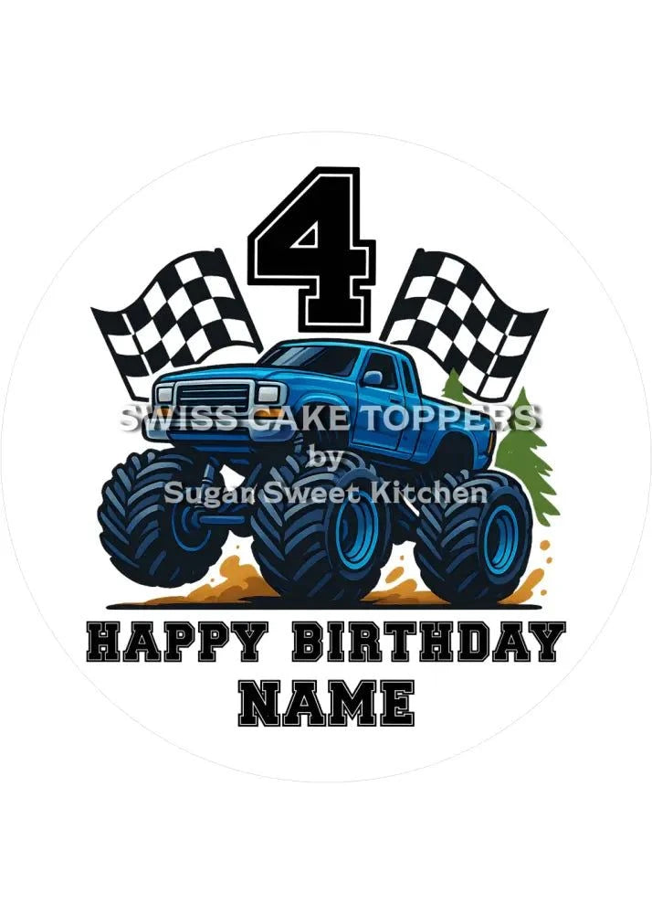 Tortenaufleger Car1 - personalisiert - Fondant- Torten- & Cupcakeaufleger Sugar Sweet Kitchen