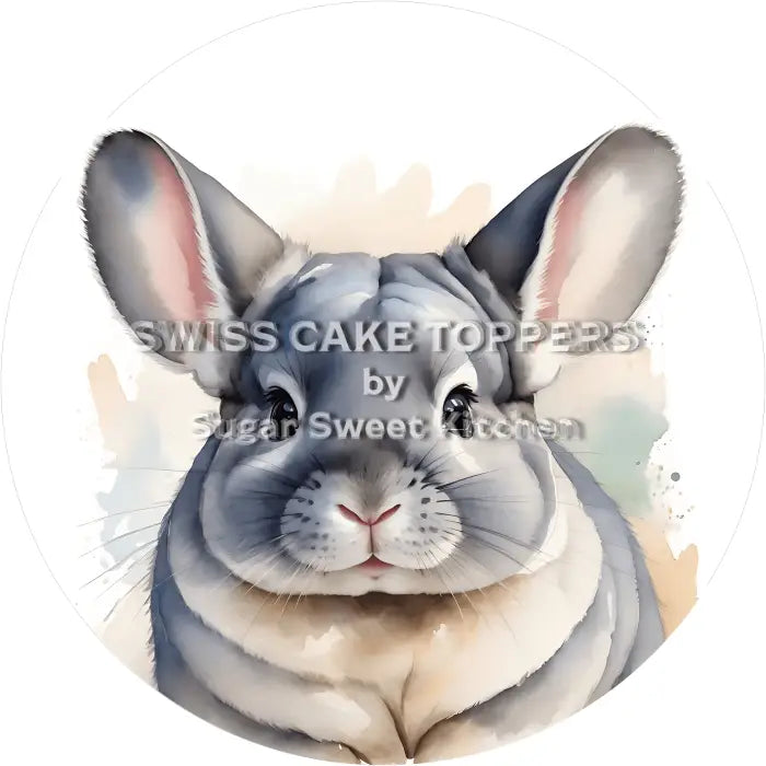 Tortenaufleger Chinchilla 01 - essbar & personalisierbar - Fondant- Torten- Cupcakeaufleger Sugar Sweet Kitchen