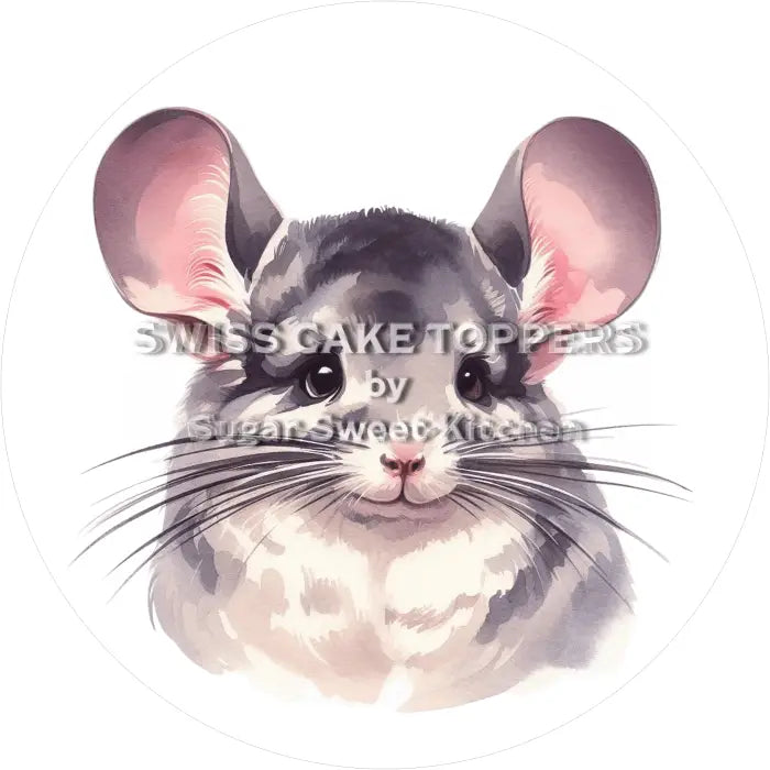 Tortenaufleger Chinchilla 03 - essbar & personalisierbar - Fondant- Torten- Cupcakeaufleger Sugar Sweet Kitchen